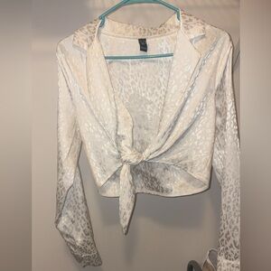 Windsor White Leopard Print Blouse